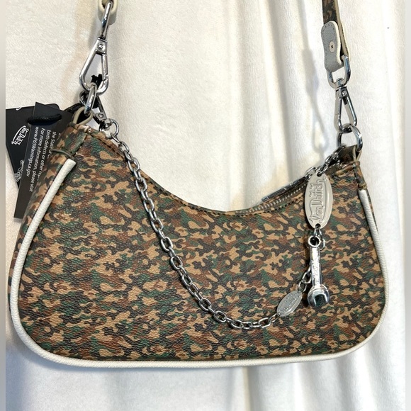 💚🤎VON DUTCH GREEN CAMO SHOULDER BAG💚🤎NWT - Picture 9 of 16